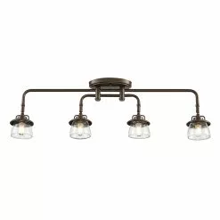 Allen + Roth Bristow 4-Light Specialty Bronze Standard Fixed Track Light Kit