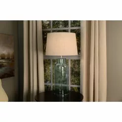 Allen + Roth 10-in X 15-in White Burlap Fabric Drum Lamp Shade -Allen + Roth Shop 632325 04795316