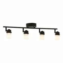 Allen + Roth 4-Light Bronze Dimmable Integrated LED Fixed Track Light Kit 16 Allen + Roth 4-Light Bronze Dimmable Integrated LED Fixed Track Light Kit -Allen + Roth Shop 650129 04436718 001
