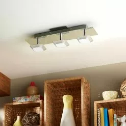 Allen + Roth Allen + Roth 3-Light 23.03-in Polished Chrome Dimmable Integrated Led Fixed Track Light Kit