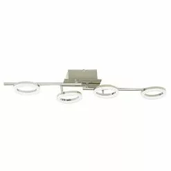 Allen + Roth Allen + Roth 4-Light 24.41-in Polished Chrome Dimmable Integrated Led Fixed Track Light Kit
