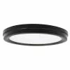 Allen + Roth 2PK 14-in Round Flush Mount-Black Finish