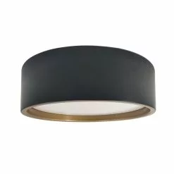Allen + Roth 1PK 14-in CCT Circle Flush Mount-Matte Black -Allen + Roth Shop 899426 14452572 001