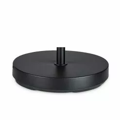 Allen + Roth 60-inH Painted Black Over The Sofa Floor Lamp With White Linen Shade