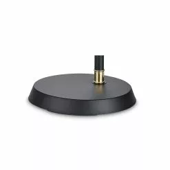 Allen + Roth 58-inH Painted Black With Antique Brass Down Bridge Floor Lamp With Clear Glass Shade -Allen + Roth Shop 910478 44066823