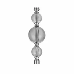 Allen + Roth 59.75-inH Brushed Nickel Floor Lamp With Stacked Solid Glass Ball With White Linen Shade -Allen + Roth Shop 910557 44066803