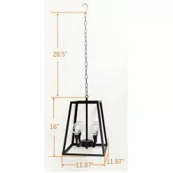 ALLEN + ROTH Holiday Living Black Outdoor Metal LED Pendant