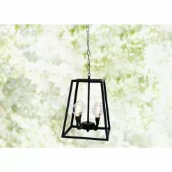 ALLEN + ROTH Holiday Living Black Outdoor Metal LED Pendant -Allen + Roth Shop 918705 50304811