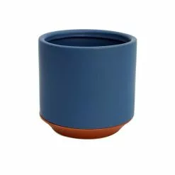 Allen + Roth 1-Pack 8 X 7.7 Navy Ceramic Planter -Allen + Roth Shop 918712 16417268 001