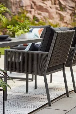 Allen + Roth Brokking Metal And Wicker Patio Chair With Grey Cushions - Set Of 2 -Allen + Roth Shop 919110 AlternateImage3