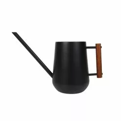 Allen + Roth Watering Can - Wood And Steel - Black