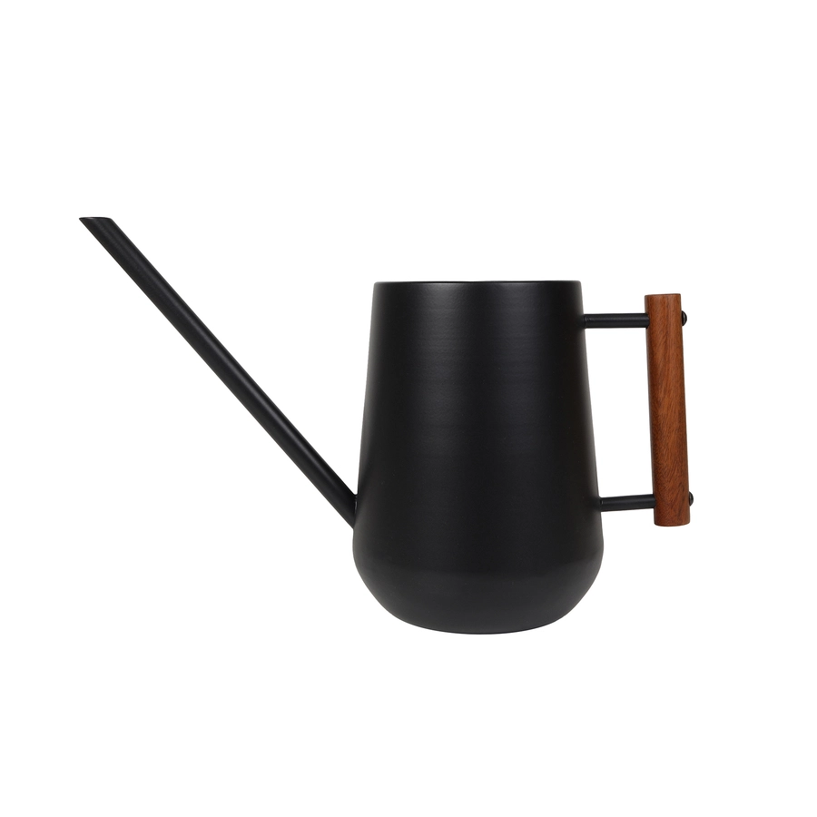 Allen + Roth Watering Can - Wood And Steel - Black 1 Allen + Roth Watering Can - Wood And Steel - Black