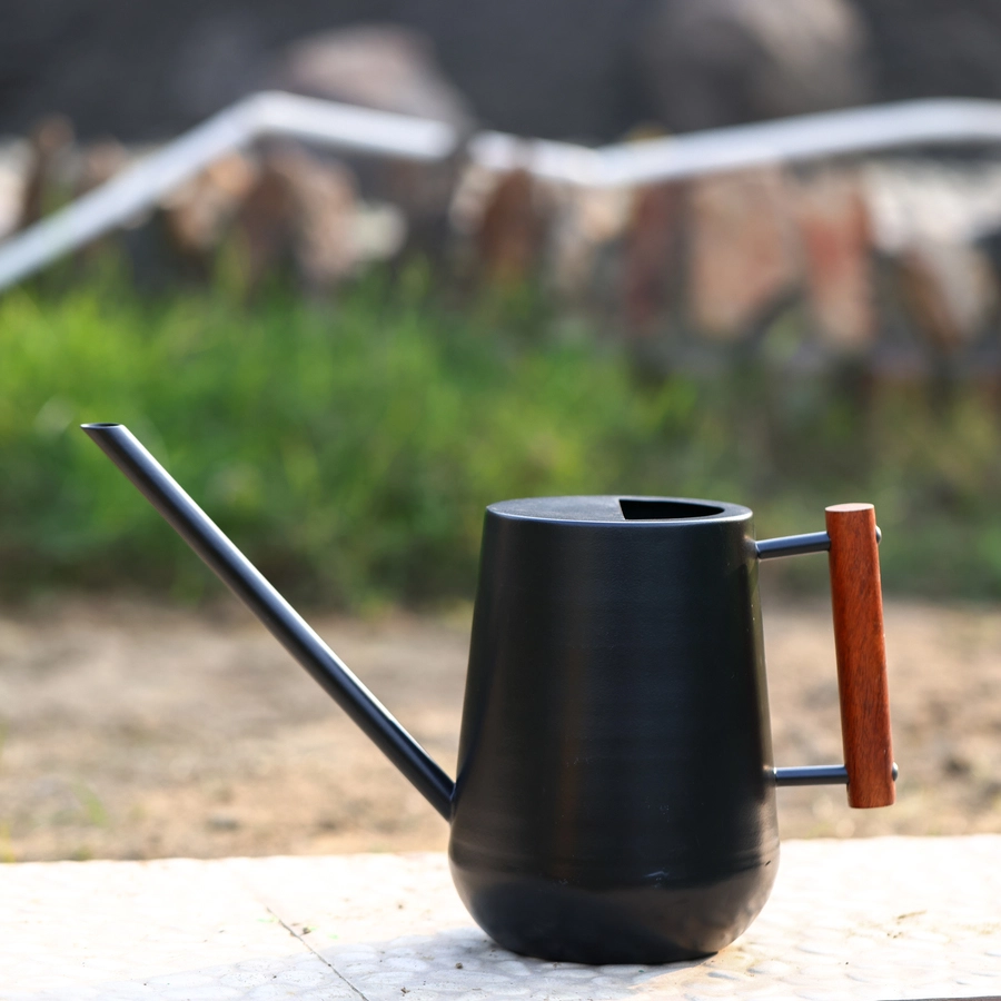 Allen + Roth Watering Can - Wood And Steel - Black 8 Allen + Roth Watering Can - Wood And Steel - Black - Image 8