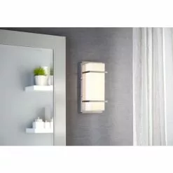 Allen + Roth Brighton 2-Light 5.51 Brushed Nickel Rectangle Vanity Light Bar -Allen + Roth Shop 970856 16255546