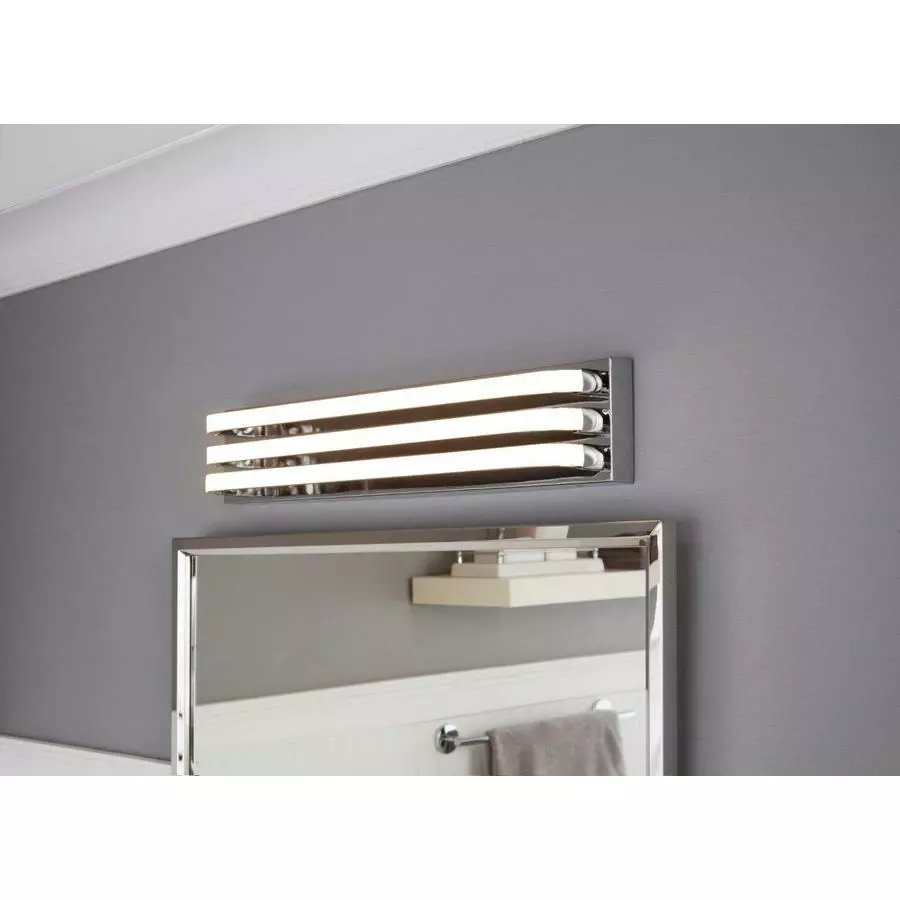 Allen + Roth Gatsby 3-Light 4.5 Chrome Rectangle Vanity Light 4 Allen + Roth Gatsby 3-Light 4.5 Chrome Rectangle Vanity Light - Image 4