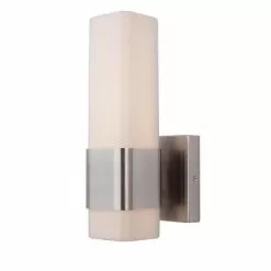 Allen + Roth Greer 4.88-in W 1-LED Light Brushed Nickel Contemporary Wall Sconce 6 Allen + Roth Greer 4.88-in W 1-LED Light Brushed Nickel Contemporary Wall Sconce -Allen + Roth Shop 970861 15447486
