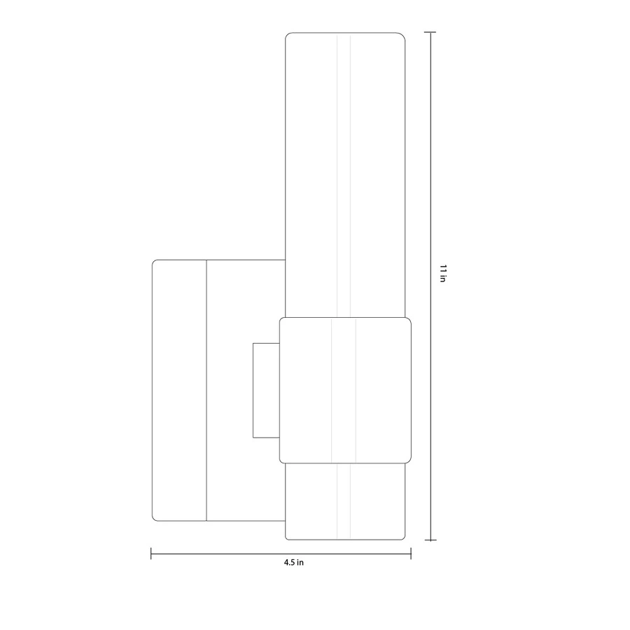 Allen + Roth Greer 4.88-in W 1-LED Light Brushed Nickel Contemporary Wall Sconce 2 Allen + Roth Greer 4.88-in W 1-LED Light Brushed Nickel Contemporary Wall Sconce - Image 2
