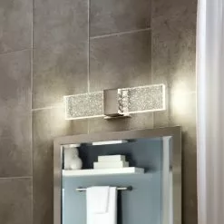 Allen + Roth Waldorf Brushed Nickel Contemporary LED Vanity Light -Allen + Roth Shop 970868 44198212